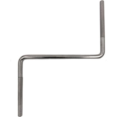 TUOREN Bass Drum Hoop Mount Cowbell Mounting Extension Bracket With Tom Drum Hoop Clamp, 10mm Diameter Cowbell Expansion Stand Z Shape Extension Rod