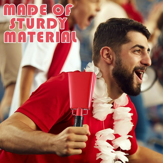 Cowbell for Sporting Events, Cowbell for Graduation, Loud Brass Cowbell with Non-Slip Handle and Adjustable Strap, 120dB Cowbell Noise Maker for Baseball Games, Football Games, Parades and Parties