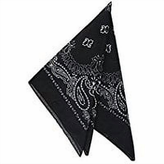 Cowboy 18" Black Bandana Head Scarf