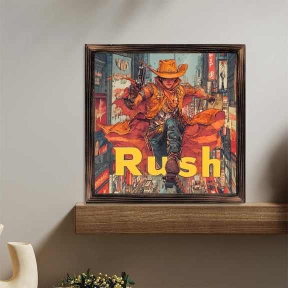 Cowboy Anime Manga Wooden Sign Wall Plaque - Vintage Art Decoration, Wall Decoration - Ideal Gift For Home Decoration, Living Room, Bathroom, Bedroom, Garden, Dining, Bar, Cafe, Festival Party Deco