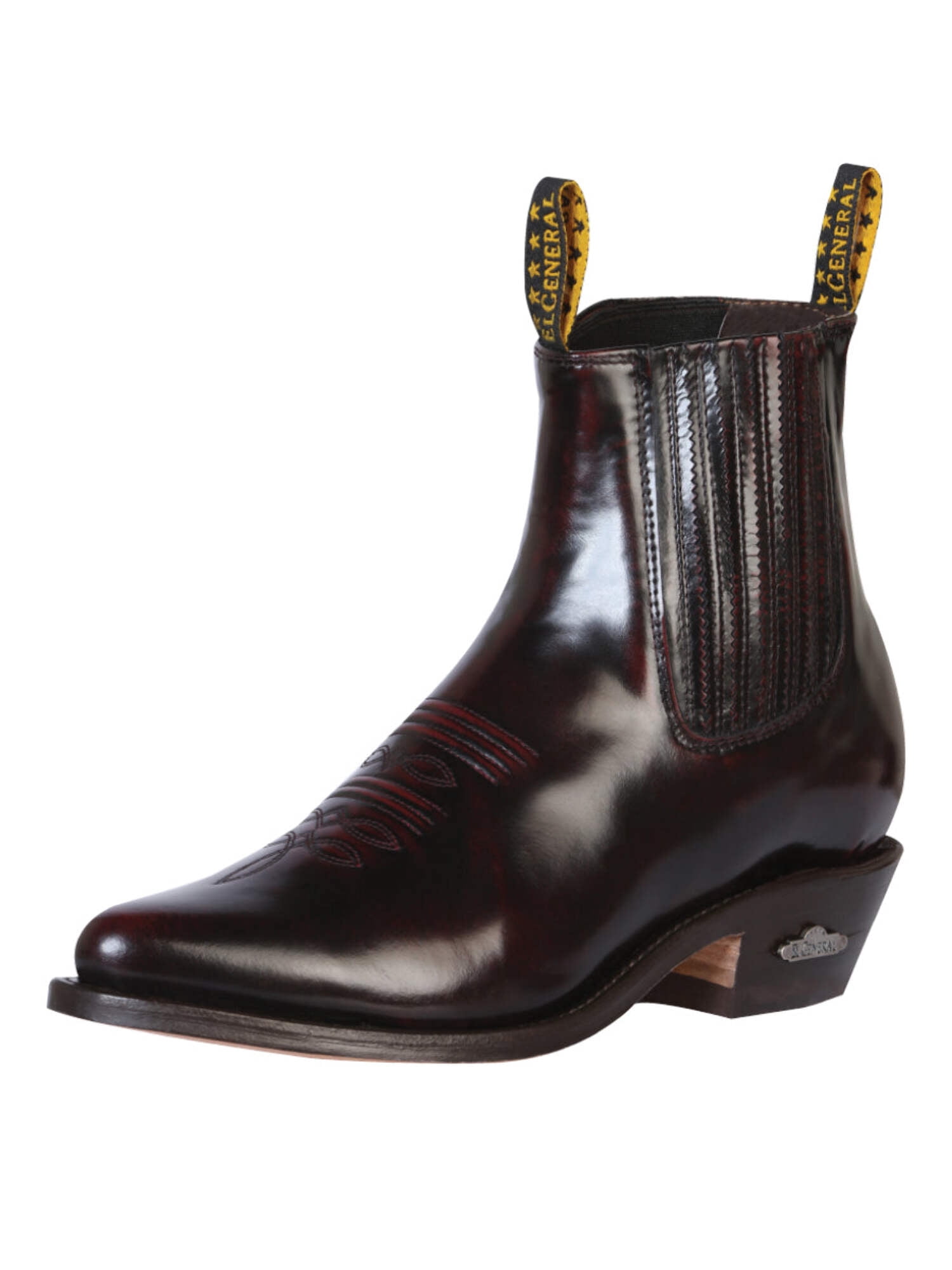 El General Burgundy Leather Ankle Boots Amazon.com: El General: WOMEN main image 4