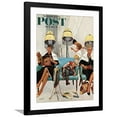thumbnail image 1 of Art.com Cowboy Asleep in Beauty Salon, Saturday Evening Post Cover, May 6, 1961 Giclee Print by Kurt Ard, Black Frame Wall Art, 32" x 40", 1 of 5