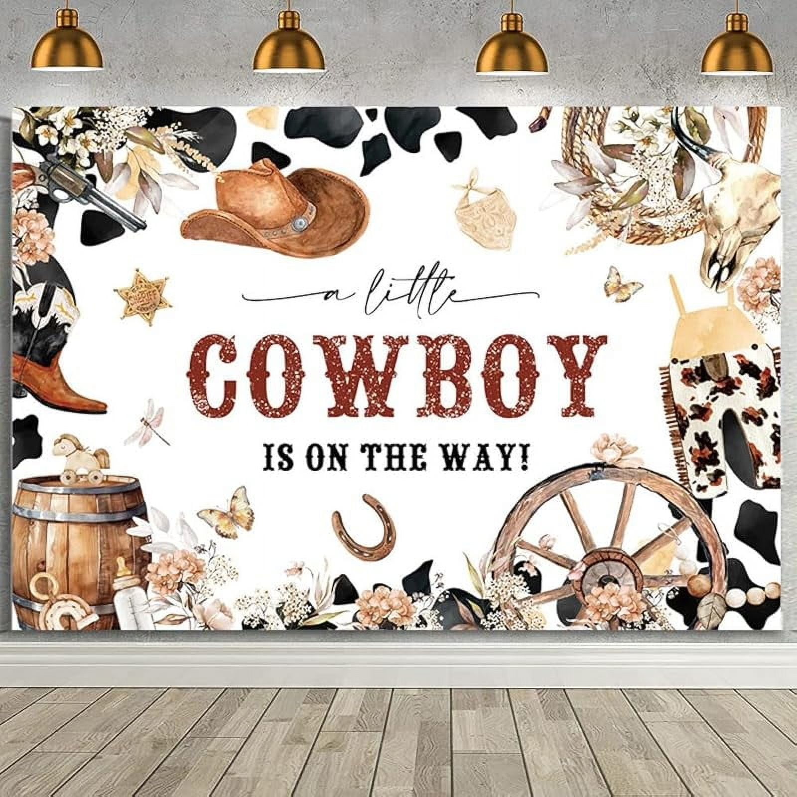 Western Cowboy Cactus Custom Baby Shower Backdrop