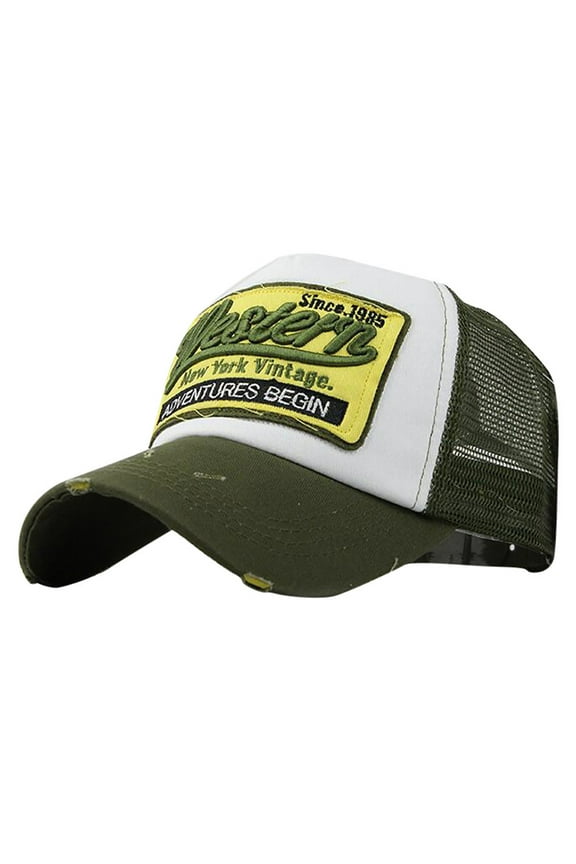 Cowboy Baseball Cap - Hybrid Rodeo Style Hat Embroidered Summer Cap Mesh Hats For Men Women Casual Hats Hop Baseball Caps