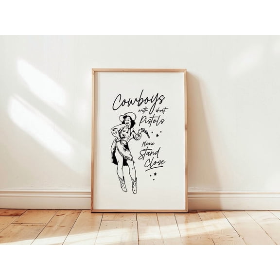 Cowboy Bathroom Art Theme Poster