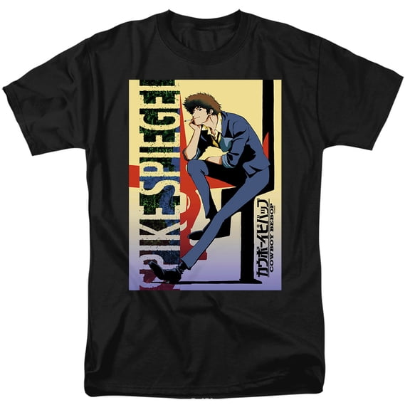 Cowboy Bebop Bounty Hunter Spike Speigel Unisex Adult T Shirt, Black, 5X-Large