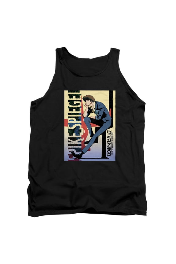 Bounty Hunter Spike Speigel Unisex Adult Tank Top, Black, Large