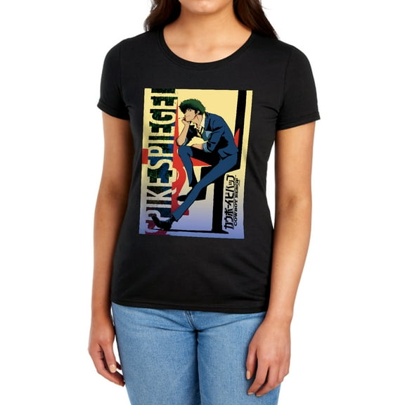 Cowboy Bebop Bounty Hunter Spike Speigel Women's T Shirt, Black, Medium