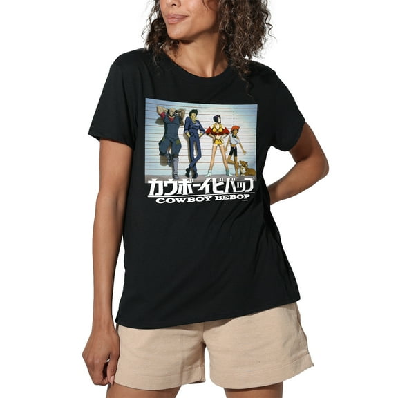 Cowboy Bebop Crew Line-Up Women's Loose T-Shirt, Black, Small