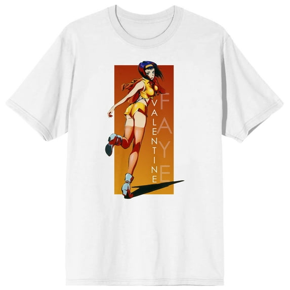 Cowboy Bebop Faye Valentine Running Men's White T-Shirt-XL
