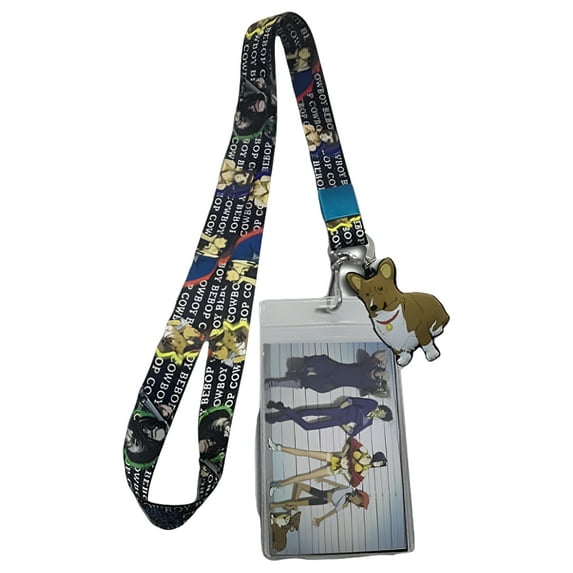 Cowboy Bebop Group Lanyard with ID Badge Holder & PVC Ein Charm