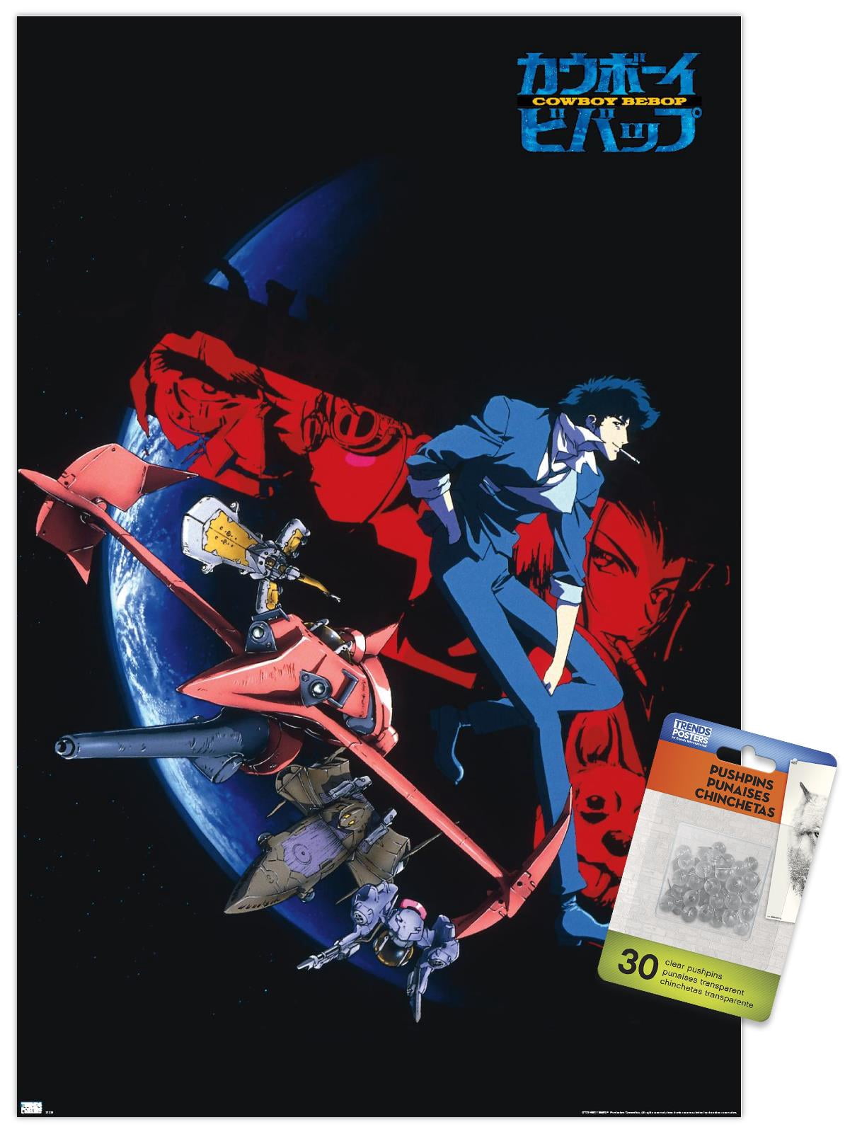 Cowboy Bebop - Key Art Wall Poster with Pushpins, 14.725" x 22.375"
