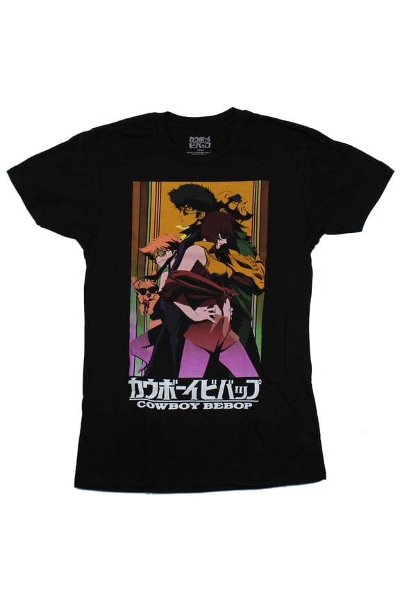 Cowboy Bebop Mens  T-Shirt -  Colorful Character Cast Image Box (Small)
