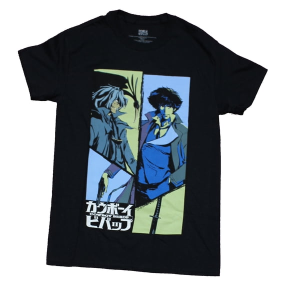 Cowboy Bebop Mens T-Shirt - Spike & Vicious Duo Box (Small)