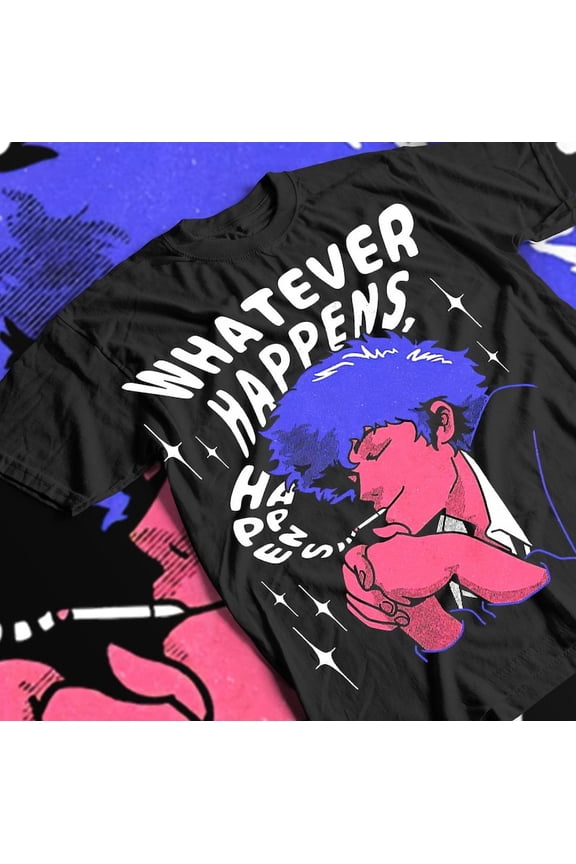 Cowboy Bebop Pattern Vintage Shirt Bebop Montage Unisex Shirt for Anime Lovers