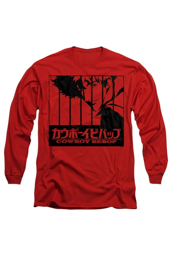 Spike Intro Bars Unisex Adult Long-Sleeve T Shirt, Red, Medium