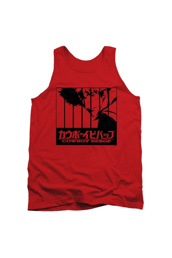 Spike Intro Bars Unisex Adult Tank Top, Red, Large