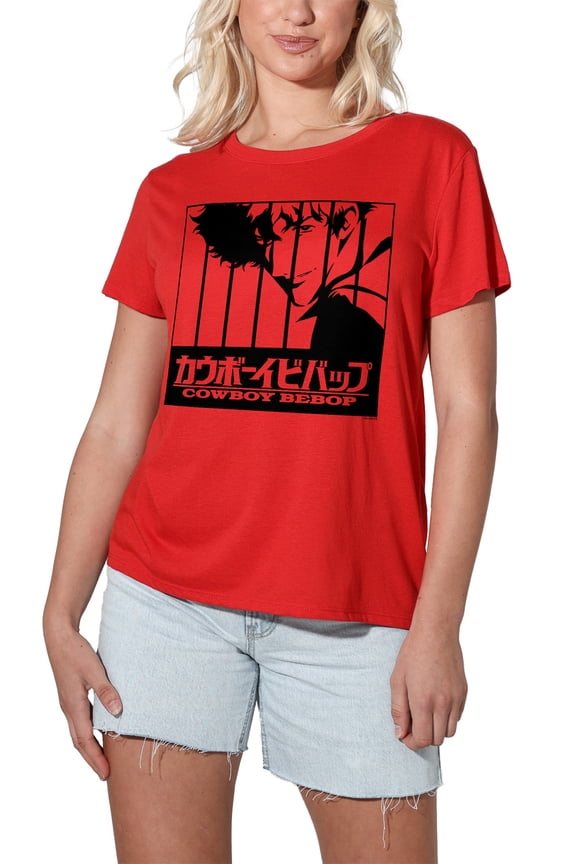 Spike Intro Bars Women's Loose T-Shirt, Red, Small
