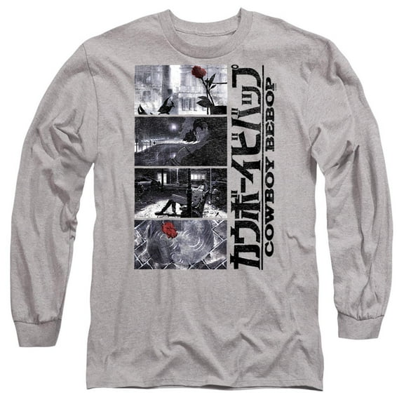 Cowboy Bebop Spike Spiegel Blues Outro Unisex Adult Long-Sleeve T Shirt, Athletic Heather, Medium