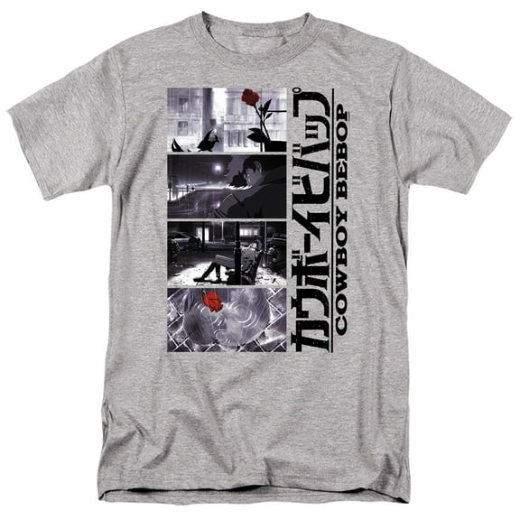 Cowboy Bebop Spike Spiegel Blues Outro Unisex Adult T Shirt, Athletic Heather, X-Large