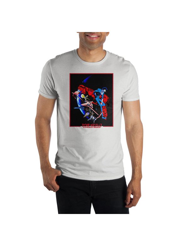 COWBOY BEEBOP Cowboy Bebop Anime Character Print T-shirt Men's M size cotton white type Vintage Second Hand