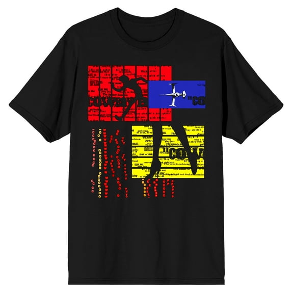 Cowboy Bebop Spike Spiegel and Faye Valentine Men's Black Graphic Tee-XXL