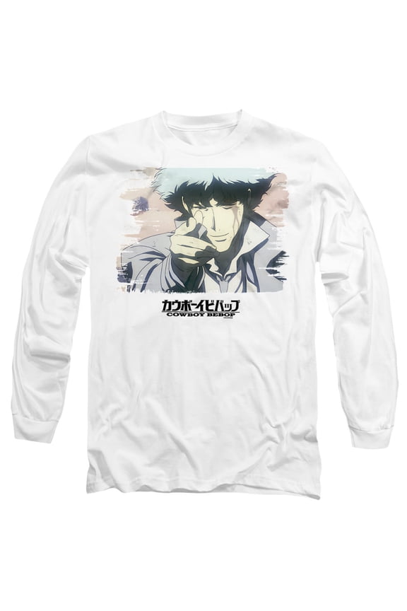 Spike Spiegel's End Unisex Adult Long-Sleeve T Shirt, White, 2X-Large