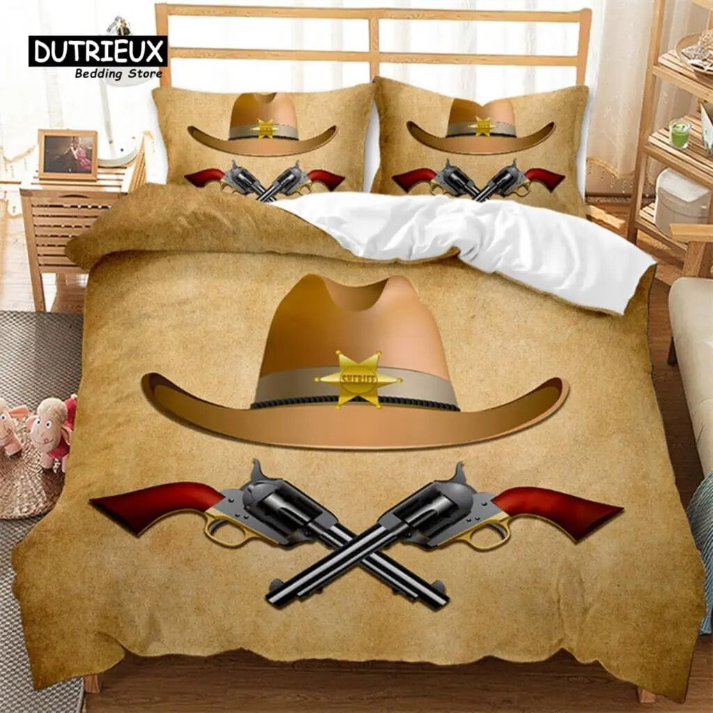 Cowboy Bedding Set Wild West Cowboys Western Style And Horses Themed