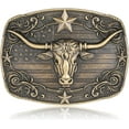 thumbnail image 1 of Cowboy Belt Buckle for Men Western Cowgirl Rodeo Longhorn Bull Belt Buckles, 1 of 7