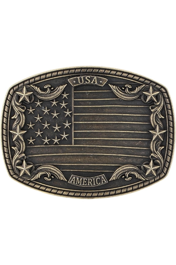 Cowboy Belt Buckles for Men American Flag Belt Buckle Vintage Rodeo Texas Big Cowboy Buckle
