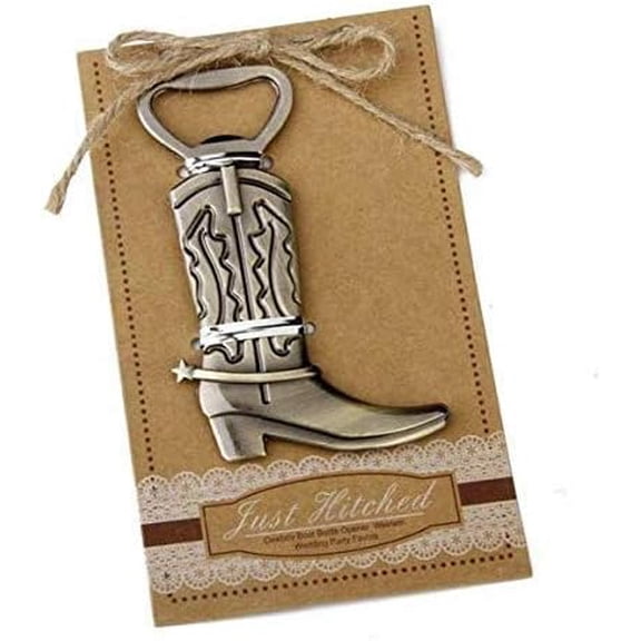 Cowboy Boot Bottle Openers with Exquisite Packaging, 12 count Boot Bottle Opener Accessories Stainless Bottle Openers, Groomsman