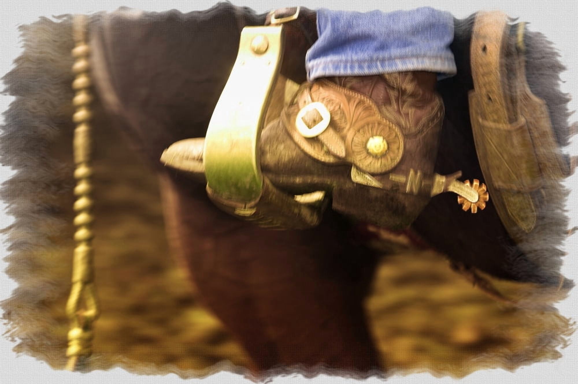 Cowboy Boot Canvas Art - Carson Ganci Design Pics (34 x 22)