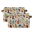 thumbnail image 1 of Cowboy Boot Hat Guitar Flower Storage Bins with Handle Fabric Organizer Basket Foldable Box 2 Pack 14.2x10.2x8.3, 1 of 8