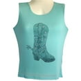 thumbnail image 1 of Cowboy Boot Ladies Bling Top, Blue - Small, 1 of 1