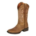 thumbnail image 1 of Women&rsquo;s Genuine Leather Classic Western Cowgirl Boots 'El General' Alazan Tobacco 44649, 1 of 1