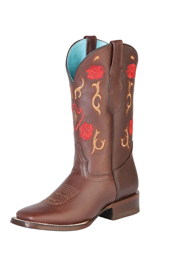 Women’s Cowgirl Boots Flowers Embroidered Shaft Western 'El General' 125370