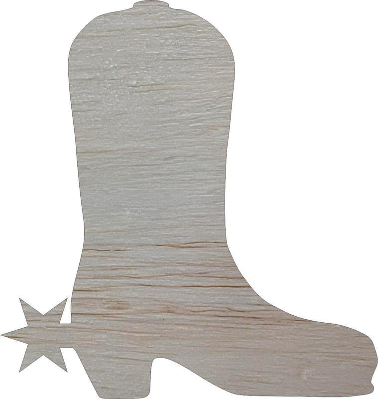 Cowboy Boot Wood Cutout - 10 Inch Paintable MDF Shape For Western DIY Crafts & Decor - View #7