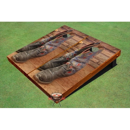 Cowboy Boots #2 Theme Cornhole Boards