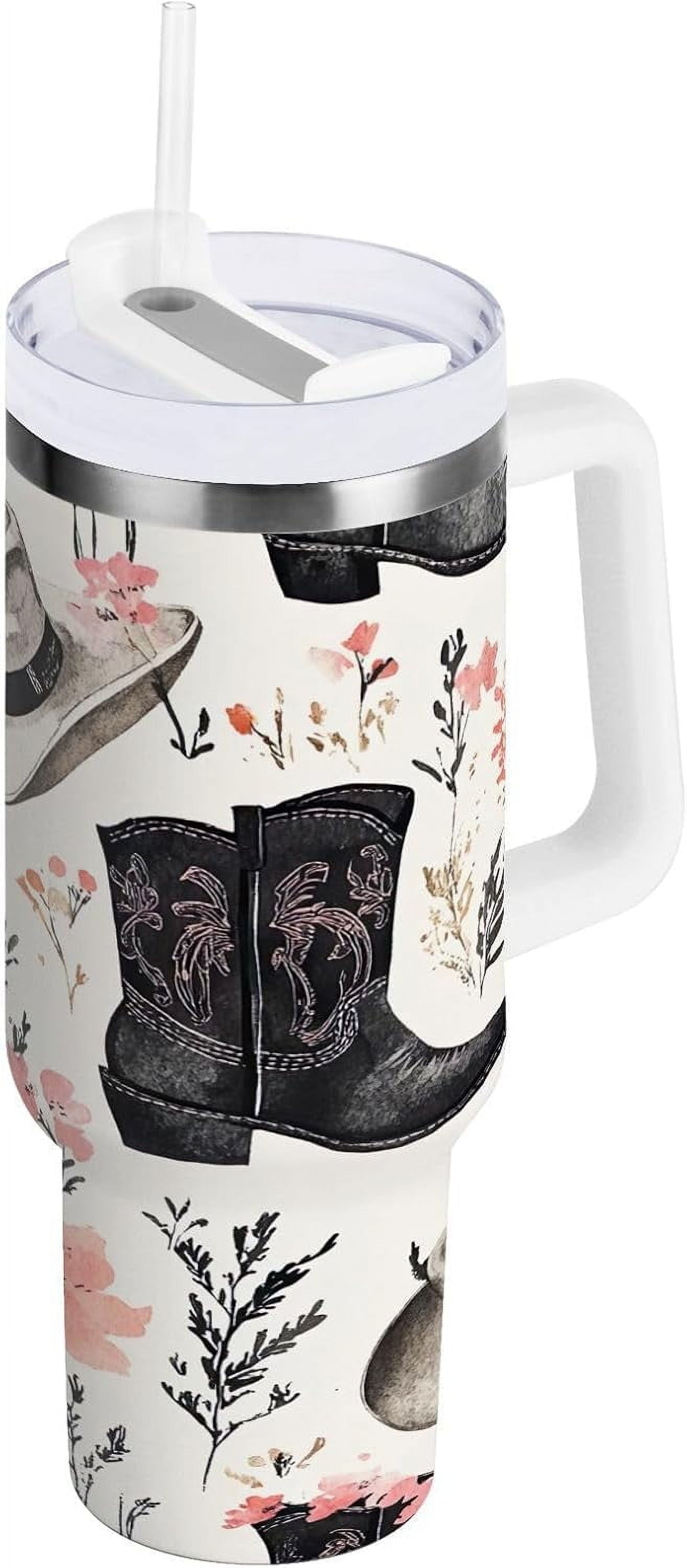 Cowboy Boots 40oz Tumbler Western Stainless Steel Travel Mug