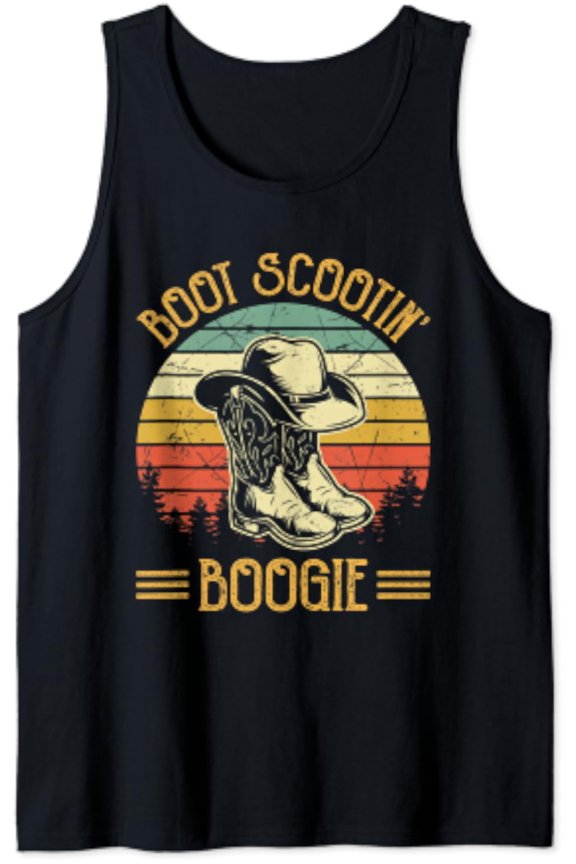 Cowboy Boots Boot Scootin Dance Southern Western Tank Top Size S-3XL