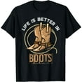 thumbnail image 1 of Cowboy Boots Country Cowboy Rodeo Men Gift Western Cowboy T-Shirt, 1 of 3