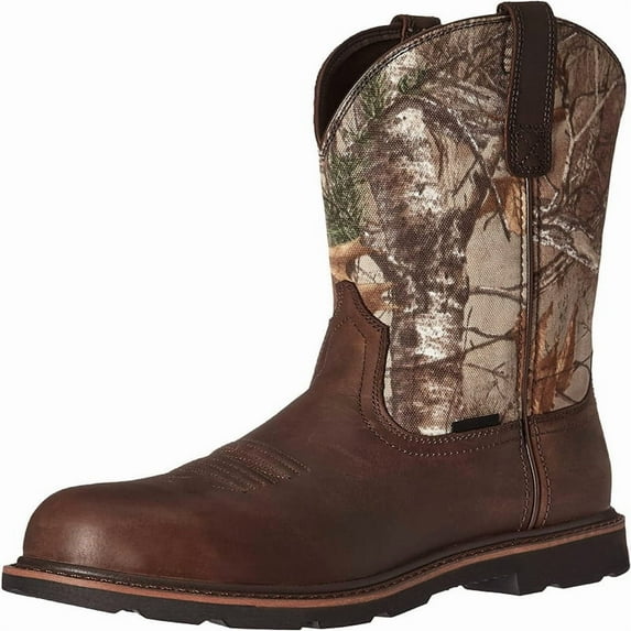 Cowboy Boots For Men Classic Square Toe Vintage Embroidered Dress Boots Traditional Country Men's Motorcycle Boots