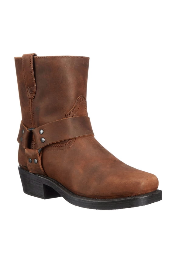 Cowboy Boots For Men Outdoor Zipper Non-Slip Wear-Resistant Heel Classic Short Boots Fall Winter Traditional Boots