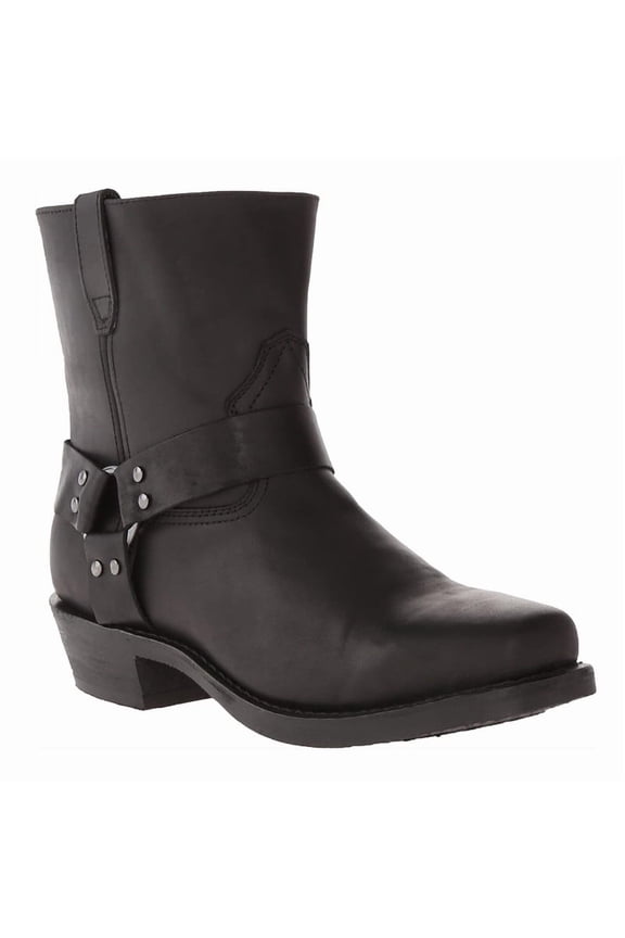 Cowboy Boots For Men Outdoor Zipper Non-Slip Wear-Resistant Heel Classic Short Boots Fall Winter Traditional Boots