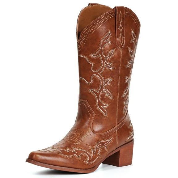Cowboy Boots For Women Western Boots Cowgirl Classic Fashion Embroidered Pointy Toe Boots