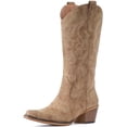 thumbnail image 1 of Cowboy Boots For Women Western Cowgirl Boots Mid Calf Snip Toe Boot With Chunky Heel, 1 of 7