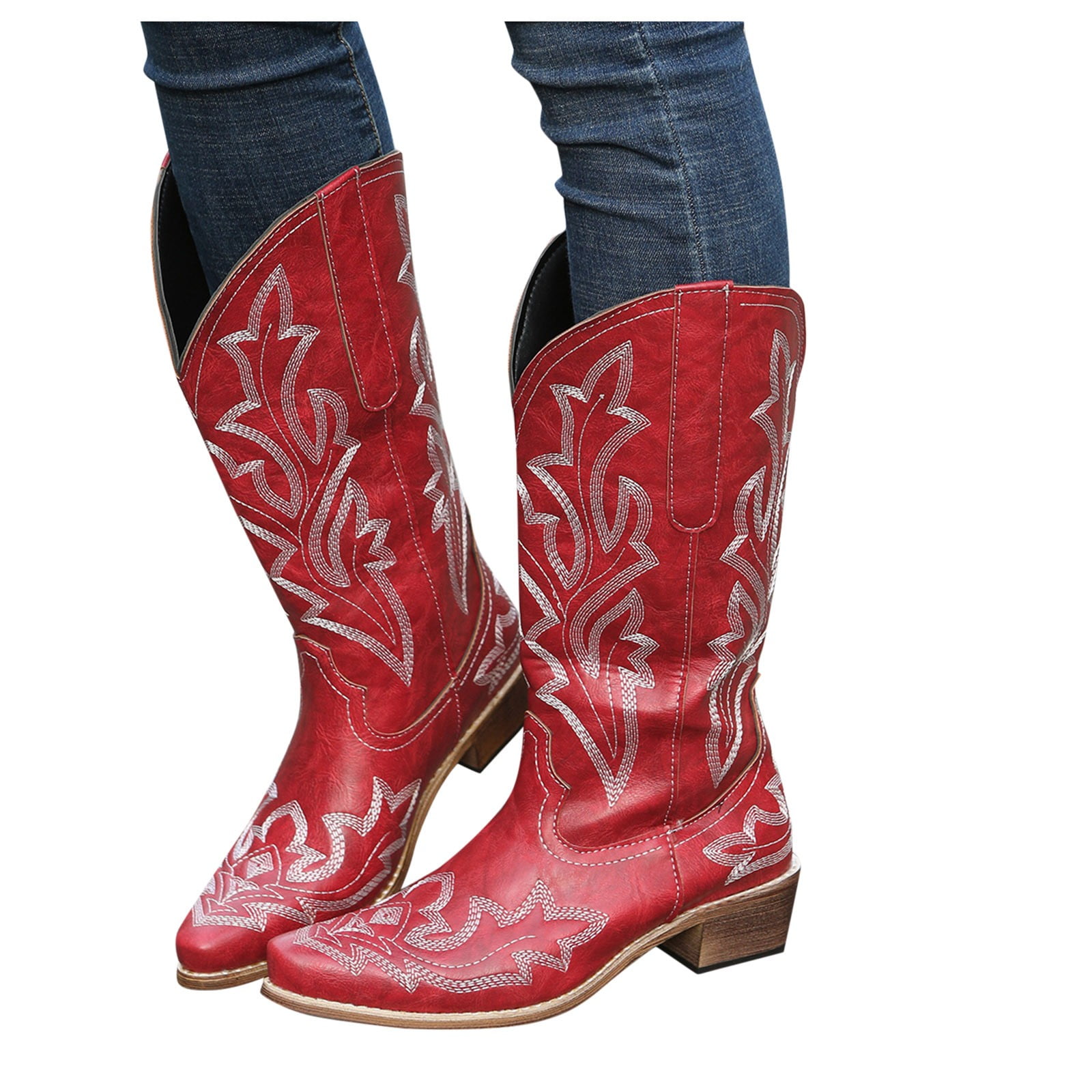 Cowboy Boots For Women Women's Boots Women Shoes With Embroidery Black