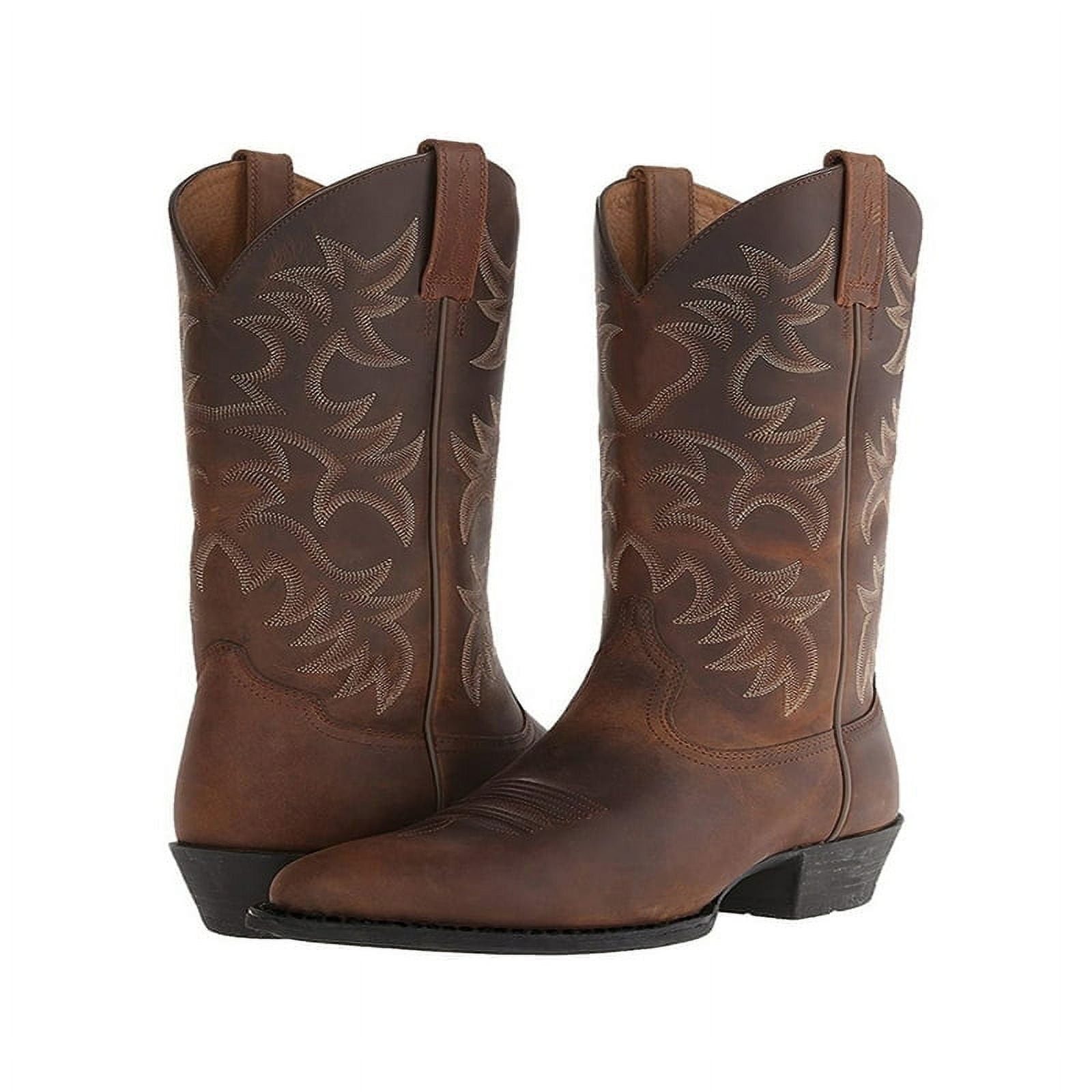 Cowboy Boots for Men Classic Embroidered Western Boots Slip Resistant Square RANK 45® Men main image 2