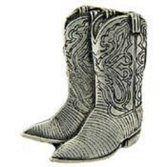 Cowboy Boots Pewter Pin - Officially Licensed Original Artwork, Expertly Designed, Pin - 1"