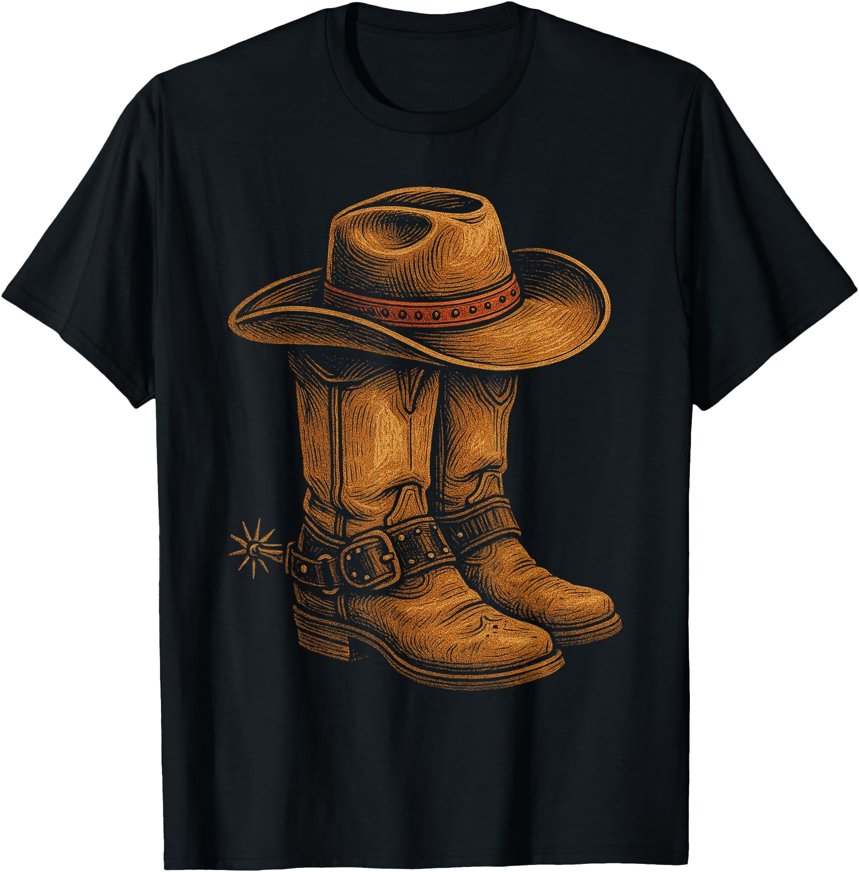 Southern Rodeo Cowboy Boots Texas Western Southern Country Wild West Rodeo T-Shirt ...